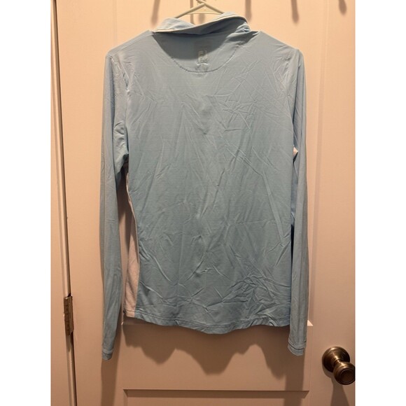 Women's Footjoy Quarter Zip Golf Pullover Size Medium White And Blue M - Picture 3 of 5